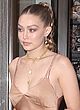 Gigi Hadid busty in a plunging nude gown pics