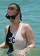 Bianca Elouise naked pics - see through swimsuit