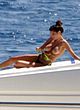 Francesca Sofia Novello showing nude boobs on boat pics