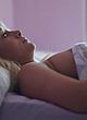 Fanni Metelius exposing right breast in bed pics