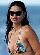 Adriana Lima busty in thong colorful bikini pics