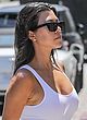 Kourtney Kardashian busty in a see-thru tank top pics