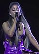 Ariana Grande slight nip slip in concert pics