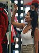 Kourtney Kardashian shopping in a see through top pics