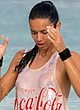 Adriana Lima naked pics - wet see through top
