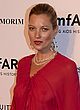 Kate Moss naked pics - red see through dres