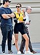 Irina Shayk tights and yellow sport top pics