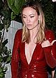 Olivia Wilde naked pics - nipples in red evening gown