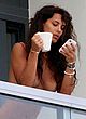 Raffaella Modugno naked pics - topless on her balcony
