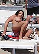 Marika Fruscio sunbathing topless on vacation pics