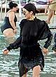 Kendall Jenner naked pics - wet at beach party in mykonos