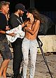 Alessandra Ambrosio topless but covered on set pics