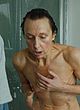 Lia Williams naked pics - showing tiny tits in bathroom