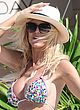 Victoria Silvstedt busty in a thong two-piece pics