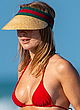 Kimberley Garner busty in a tiny red bikini pics