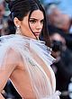 Kendall Jenner naked pics - flashing tits in sheer dress