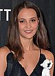Alicia Vikander cleavy & leggy in tiny outfit pics
