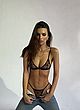 Emily Ratajkowski naked pics - modeling a see through bra