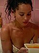 Zoe Kravitz naked pics - flashing her tits in bathtub