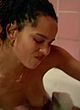 Zoe Kravitz naked pics - flashing her boob in bathtub