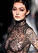 Gigi Hadid sexy see-through black dress pics