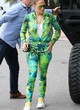 Jennifer Lopez green palm print bodysuit pics
