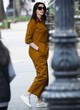 Anne Hathaway wore jumpsuit out in nyc pics