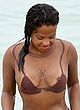 Christina Milian nip slip at the beach in water pics