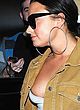 Demi Lovato naked pics - right nip slip in public