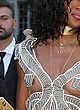 Naomi Campbell naked pics - nip slip in dress in public