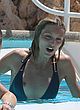 Anja Rubik naked pics - boob slip at the pool
