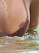 Christina Milian naked pics - nip slip in brown bikini