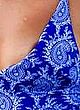 Kimberley Garner slight blue bikini nip slip pics
