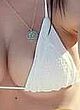 Emily Ratajkowski naked pics - slight white bikini nip slip