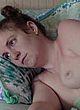 Lena Dunham lying nude showing tits in bed pics