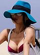 Bai Ling busty in red bra outdoor pics