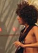 Halle Berry boobs out during filming pics