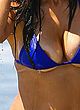 Noureen DeWulf nip slip in blue bikini pics