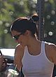 Kendall Jenner naked pics - see-through white tank top