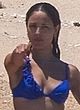 Eiza Gonzalez showing ass in a blue bikini pics