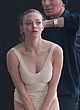 Amanda Seyfried naked pics - see through beige outfit