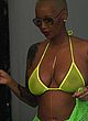 Amber Rose naked pics - see through bikini & smoking