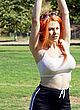 Courtney Stodden see through top & workout pics
