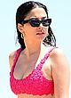 Jessica Gomes busty in a skimpy pink bikini pics