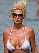 Victoria Silvstedt busty in tiny wet white bikini pics