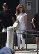 Melissa George looks chic in all white outfit pics