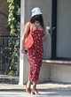 Vanessa Hudgens sexy in red midi dress pics