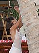 Bella Hadid naked pics - wearing a white sheer top