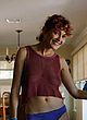 Audrey Tautou naked pics - see-through red crop top