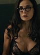 Demi Moore naked pics - see-through black bra, talking